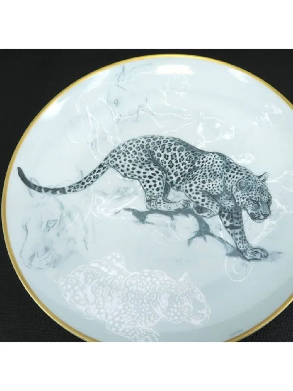 Hermes Red Road Sketch Dessert Plate